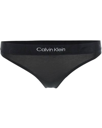 Calvin Klein Calvin Klein Unterwäsche geprägt Ikon Tanga - Schwarz