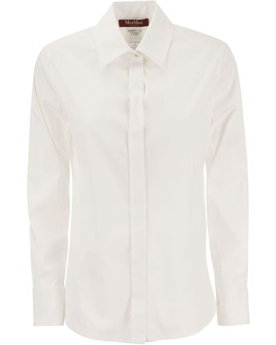Max Mara Studio Frine Stretch Cotton Shirt - Blanc