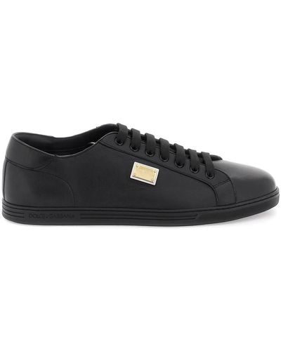 Dolce & Gabbana Leder 'saint Tropez' Sneakers - Zwart
