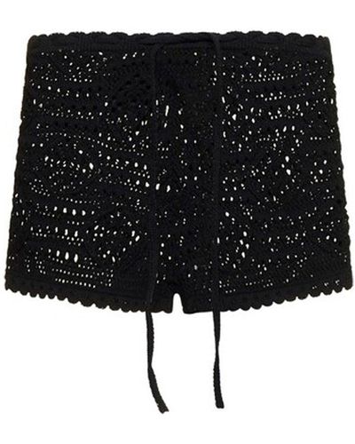 Saint Laurent Wool Shorts - Black