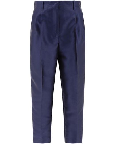 F.it F. ce pantalon plissé - Bleu