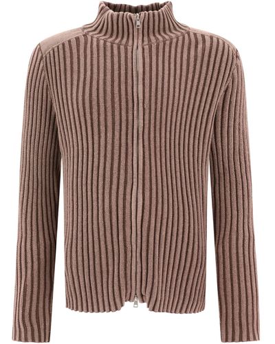 Our Legacy Ribbed Zip Cardigan - Brown