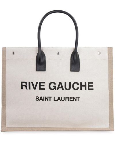 Saint Laurent Rive Gauche Tote Tas - Wit