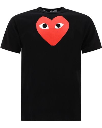 COMME DES GARÇONS PLAY Comme Des Garçons Spelen "mega Heart" T -shirt - Zwart