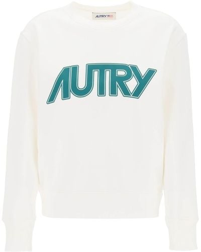 Autry Sweat-shirt avec imprimé de logo Maxi - Bleu