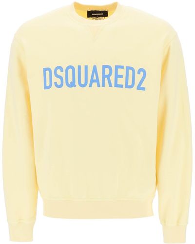 DSquared² Logo Print Sweatshirt - Gelb