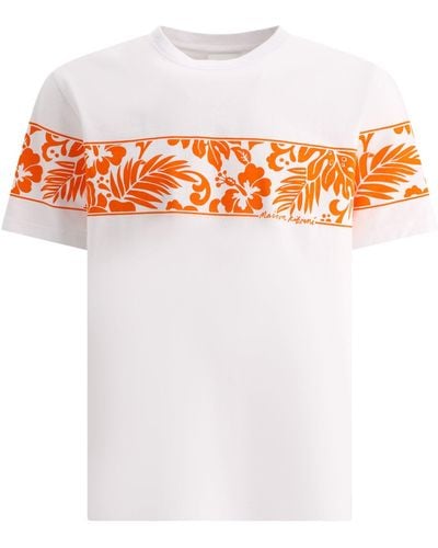 Maison Kitsuné Maison Kitsuné "tropical Band" T -shirt - Oranje