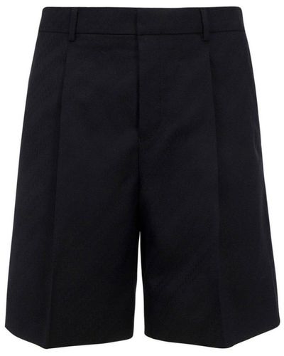 Givenchy Striped Wool Shorts - Black