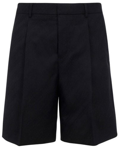 Givenchy Pantalones cortos de lana a rayas de - Negro