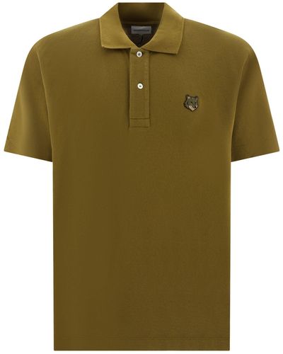 Maison Kitsuné "Tonal Fox Head" Polo Shirt - Green