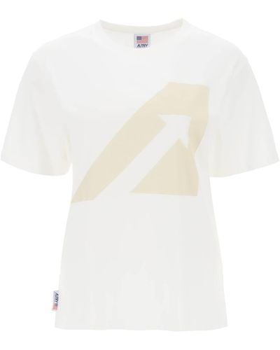 Autry T -Shirt mit Logo -Druck - Blanc