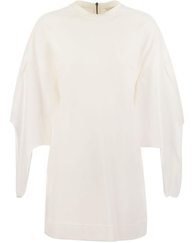 Max Mara Agora Poplin T -Shirt -Kleid - Weiß