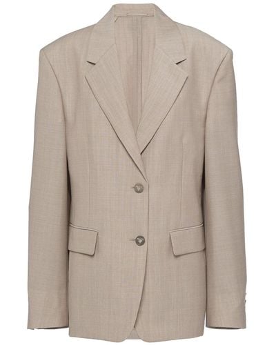 Prada Wool Blazer Jacket - Brown