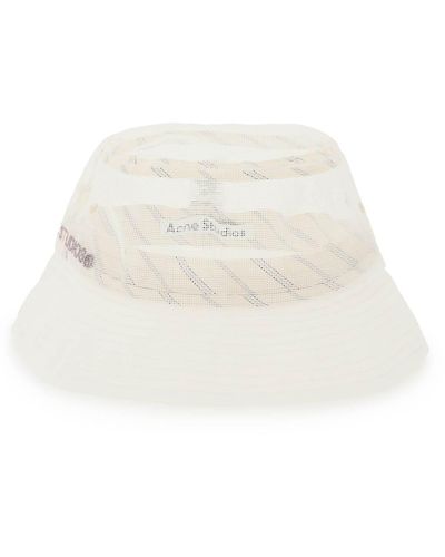 Acne Studios Mesh Bucket Hat - White