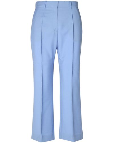 Lanvin Pantalon Light Blue vierge en laine - Bleu