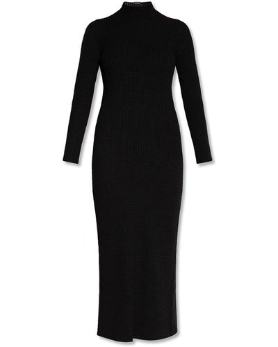 Balenciaga Dress with stand-up collar - Schwarz
