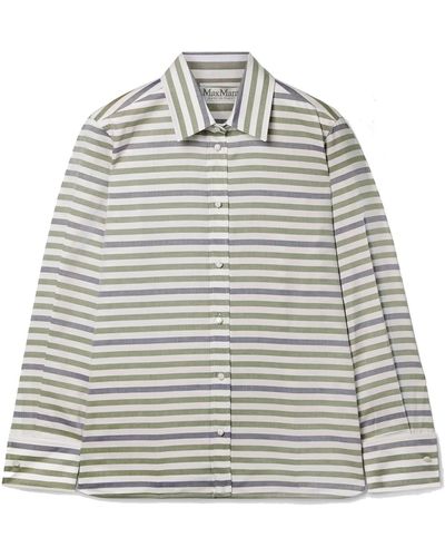 Max Mara Davy Striped Oxford Shirt - Grijs