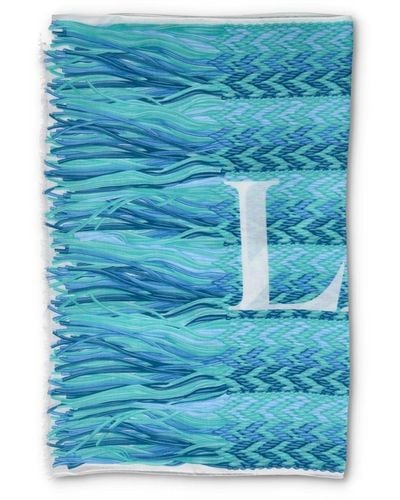 Lanvin Écharpe Logo - Bleu