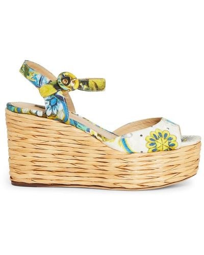 Dolce & Gabbana Sandali con zeppa - Metallizzato