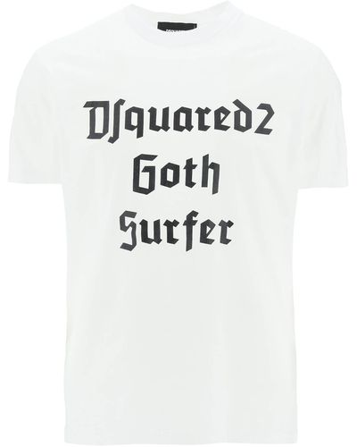 DSquared² 'd2 Goth Surfer' T -shirt - Wit