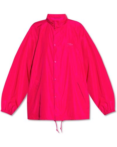 Balenciaga Jacke mit übergroßem Logo - Pink
