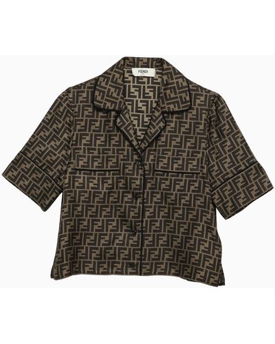 Fendi Pajamas With Ff Pattern - Brown