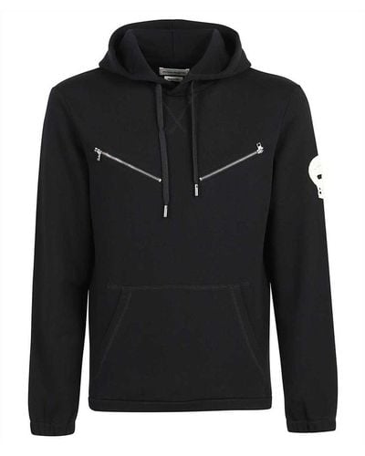 Alexander McQueen Katoen Sweatshirt Met Capuchon - Zwart