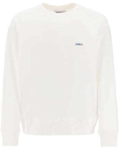 Autry Sweatshirt mit Logo -Etikett - Weiß