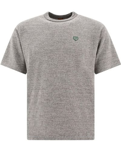 Human Made Menschlicher "Herzabzeichen" T -Shirt - Grau