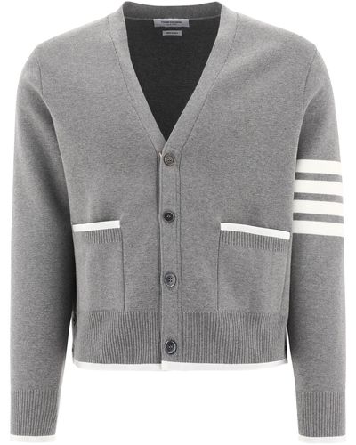 Thom Browne 4 Bar Strickjacke - Grigio