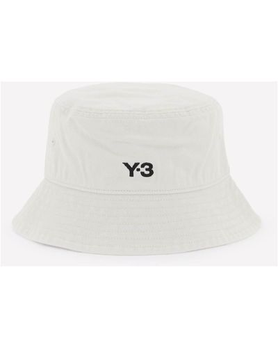 Y-3 Sombrero de cubo de sarga - Blanco