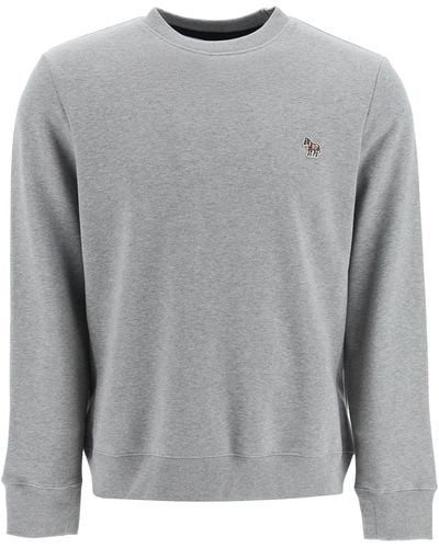 PS by Paul Smith Sweatshirt mit Zebra-Logo aus Bio-Baumwolle - Grau