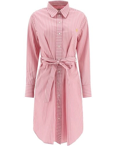 Ines De La Fressange Paris "Amour" Shirt Dress - Pink