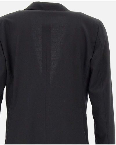 Tagliatore Schwarzer frischer Wolle zweiteiliger Anzug mit Spitzenanlagen - Blau