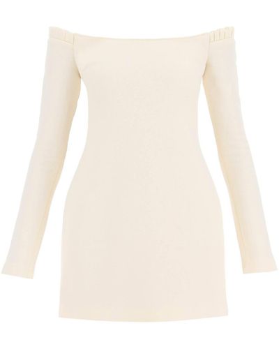 Khaite 'Octavia' Wool Mini Vestido - Blanco