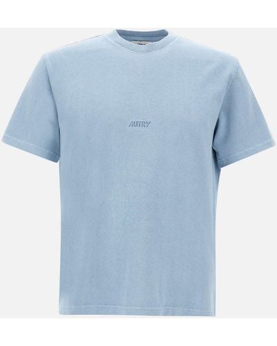 Autry Main Apparel Baumwoll-T-Shirt – Hellblau