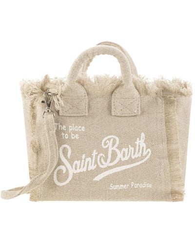 Mc2 Saint Barth Linen Mini Vanity Bag - Natural