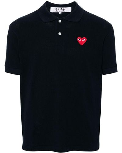 Comme des Garçons Comme Des Garcons Logo Katoenen Poloshirt - Zwart