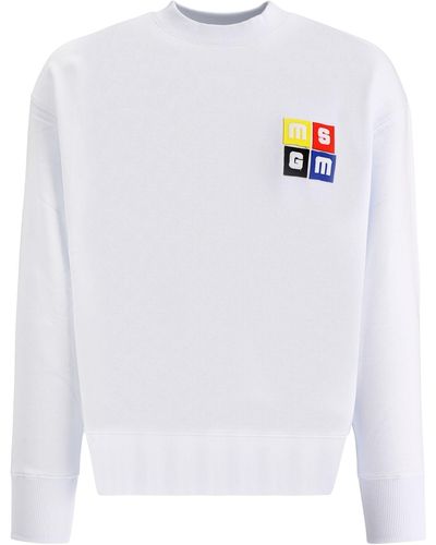 MSGM Cube Sweatshirt - Bianco