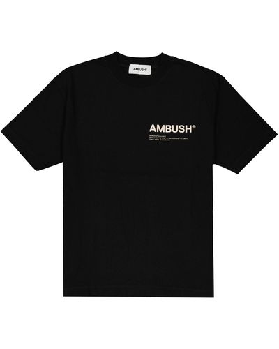 Ambush Hinderlaag Katoenen Logo T -shirt - Zwart