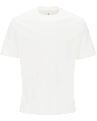 Brunello Cucinelli Crew Neck T Shirt - White