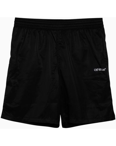 Off-White c/o Virgil Abloh Off- Swim Shorts With Logo - Black