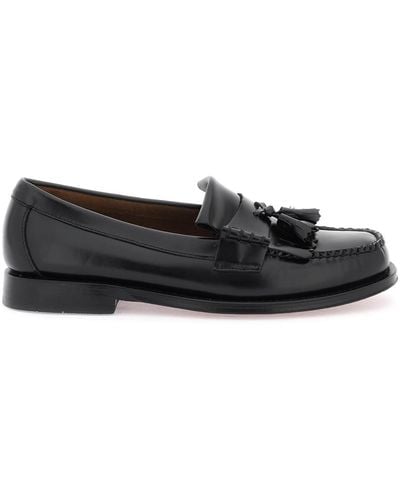 G.H. Bass & Co. Esther Kiltie Weejuns Slipper in gebürstetem Leder - Negro