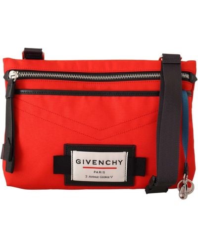 Givenchy Rode Platte Crossbodytas Van Polyamide - Rood