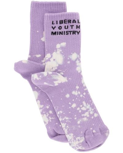 Liberal Youth Ministry Ministerio de la juventud liberal logo Sport Socks - Morado