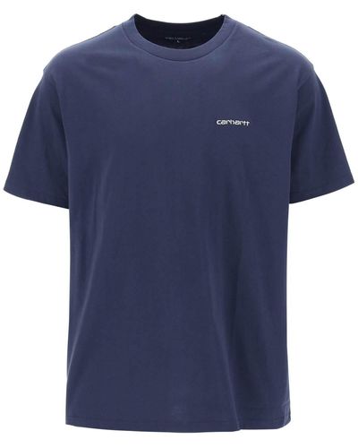 Carhartt Logo Stickhemd - Blau