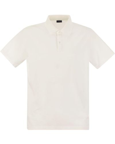 Paul & Shark Kleidungsstück Pique Cotton Polo -Hemd gefärbt - Weiß