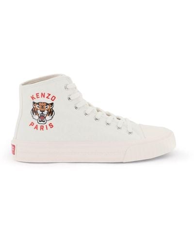 KENZO Sneakers High Top Canvas - Blanc