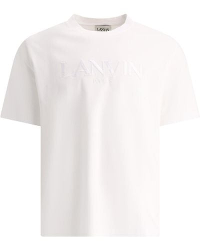 Lanvin T -Shirt mit bestickten Logo - Weiß