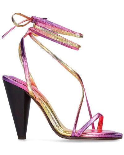 Isabel Marant Aliza Metallic Leather Sandals - Pink